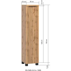 Clearance Wohnen 2 Becken Waschkonsole & Spiegel & Schrank - Crystoga (vierteilig)