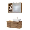 New Wohnen 90 cm Badezimmer-Möbel in Holz - Userina (dreiteilig)