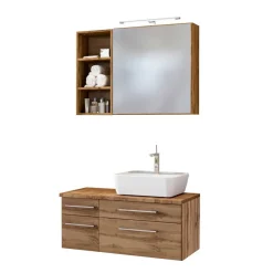 New Wohnen 90 cm Badezimmer-Möbel in Holz - Userina (dreiteilig)