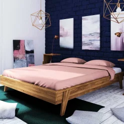 Discount Wohnen 220 cm überlanges Bett aus Wildeiche - Hardus