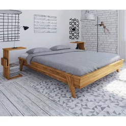 Hot Wohnen 190 cm Bettanlage im Retro Design - Hardus (dreiteilig)