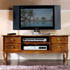 Online Wohnen 123 cm breite TV Kommode Agosto im Barockstil