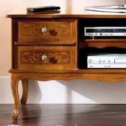 Online Wohnen 123 cm breite TV Kommode Agosto im Barockstil