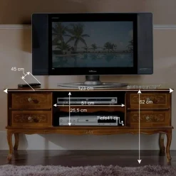 Online Wohnen 123 cm breite TV Kommode Agosto im Barockstil