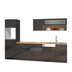 New Wohnen 300 cm breiter Block Küche ohne Geräte - Bozenia (achtteilig)