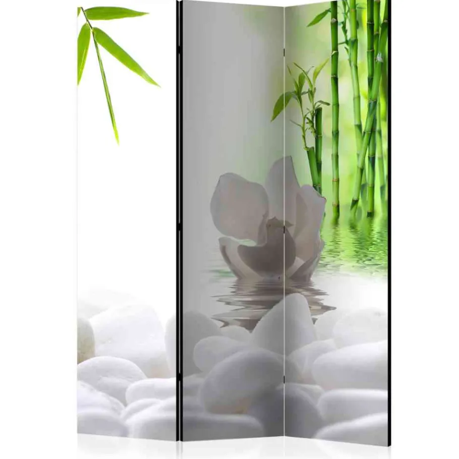 New Wohnen 135 cm breiter Deko-Paravent mit Zen Motiv - Santyra
