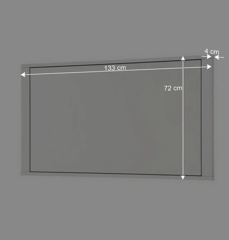 Hot Wohnen 133 cm breiter Flurspiegel in Lichtgrau - Ballina