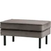 Hot Wohnen 84 cm breiter Hocker mit Samt Taupe - Museo