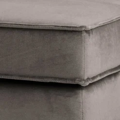 Hot Wohnen 84 cm breiter Hocker mit Samt Taupe - Museo