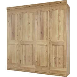New Wohnen 200 cm breiter Kleiderschrank 4-türig in Asteiche - Zamron