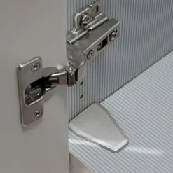 Outlet Wohnen 100 cm breiter Schlafzimmerschrank in Hellgrau - Nucina
