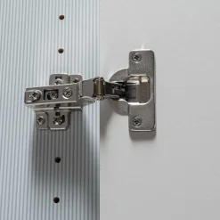 Outlet Wohnen 100 cm breiter Schlafzimmerschrank in Hellgrau - Nucina