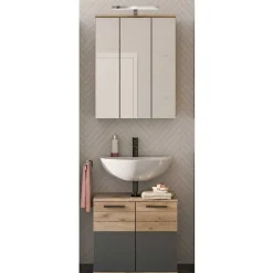 Discount Wohnen 60 cm breiter Waschplatz fürs Bad - Depart (zweiteilig)