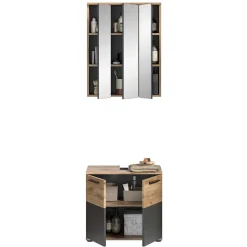 Discount Wohnen 60 cm breiter Waschplatz fürs Bad - Depart (zweiteilig)