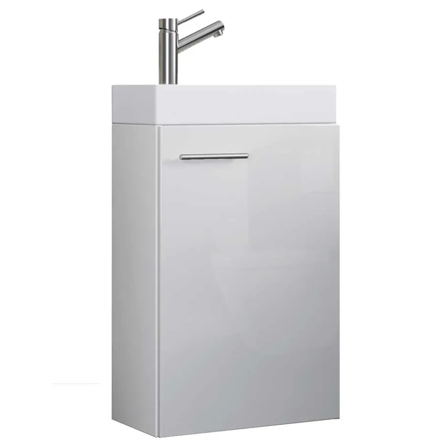 Clearance Wohnen 41 cm breiter Waschplatz in Weiß - Vulcanos (zweiteilig)