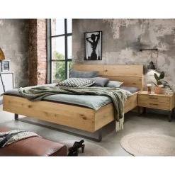 Outlet Wohnen 140 cm breites Bett im Industry Style - Siestago