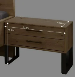 Outlet Wohnen 140 cm breites Bett im Industry Style - Siestago