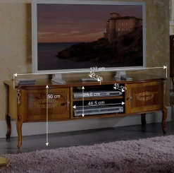 Hot Wohnen 50 cm hohe TV Kommode Natale im Barockstil