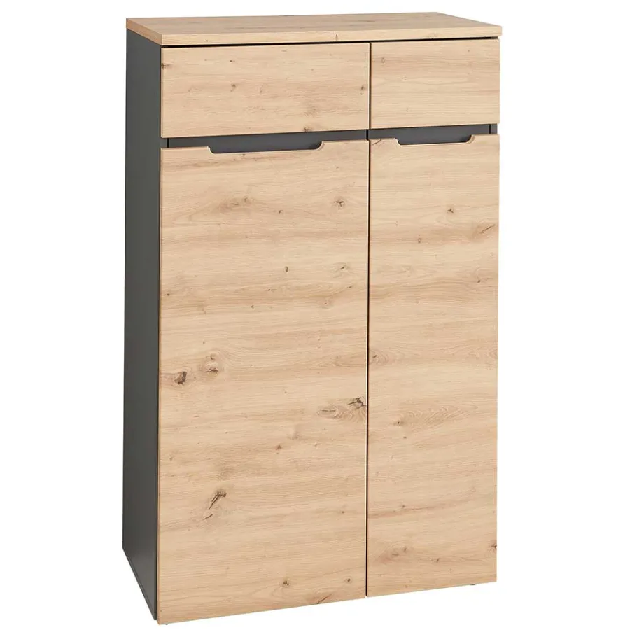 Outlet Wohnen 122 cm hoher Aktenschrank mit zwei Türen - Kuetra