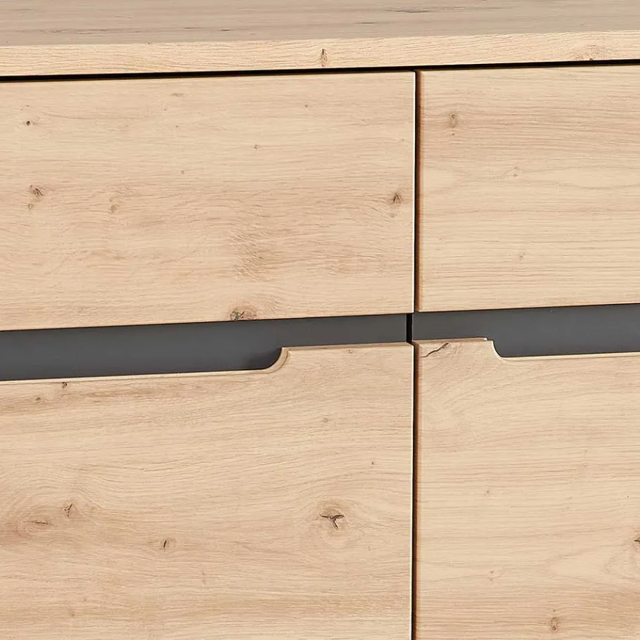 Outlet Wohnen 122 cm hoher Aktenschrank mit zwei Türen - Kuetra