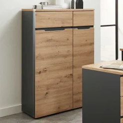Outlet Wohnen 122 cm hoher Aktenschrank mit zwei Türen - Kuetra