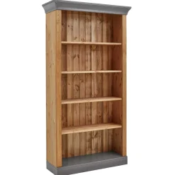 Online Wohnen 202 cm hohes Landhaus Bücherregal zweifarbig - Eshelas