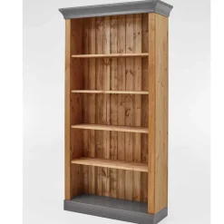 Online Wohnen 202 cm hohes Landhaus Bücherregal zweifarbig - Eshelas