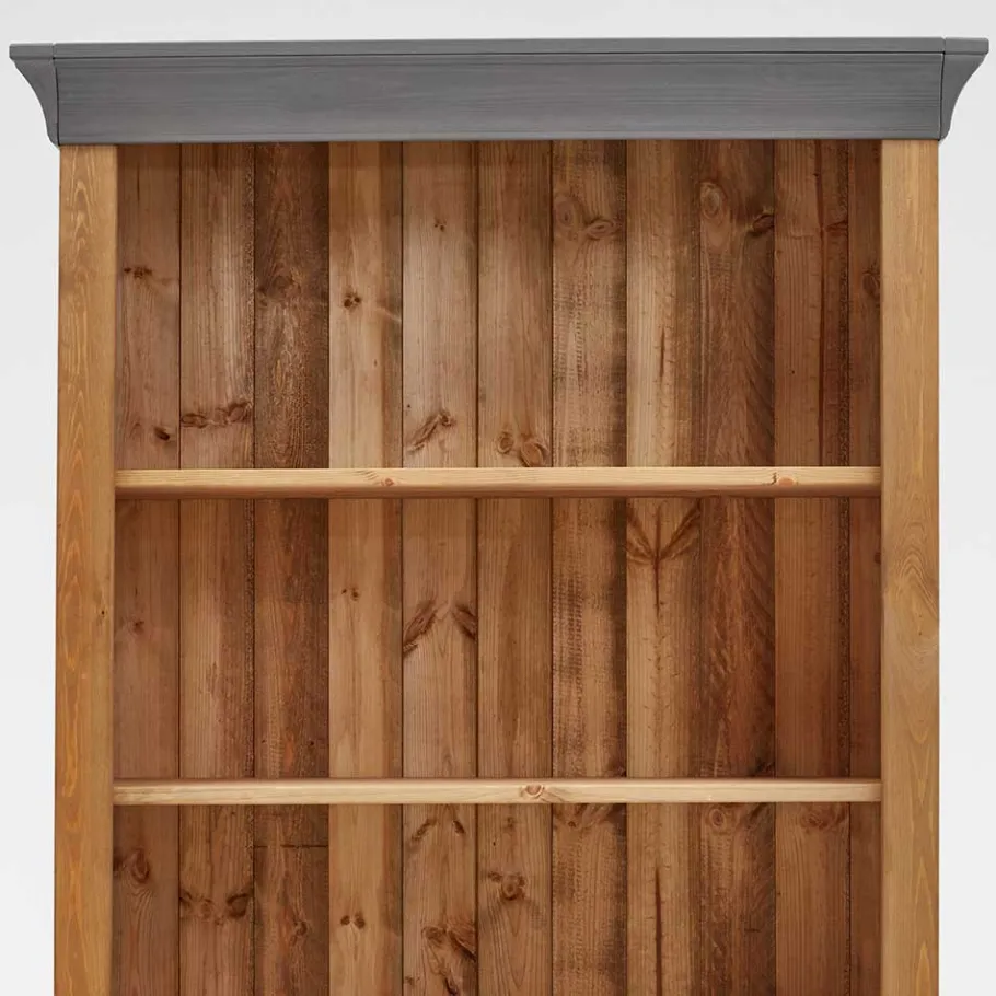 Online Wohnen 202 cm hohes Landhaus Bücherregal zweifarbig - Eshelas