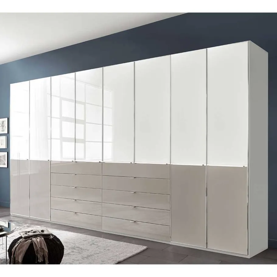 Discount Wohnen 394 cm Kleiderschrank mit acht Türen - Pascan