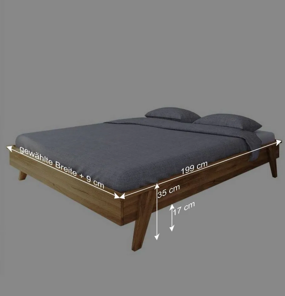 Best Wohnen 190 cm kurzes Doppelbett aus Holz - Hardus