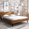 Outlet Wohnen 190 cm langes Bettgestell aus Wildeiche Holz - Mandirov