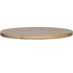 Outlet Wohnen 120 cm runder Tisch aus Mango Holz White Wash - Trois