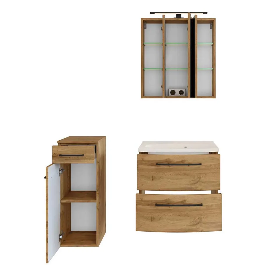 Discount Wohnen 60 cm Waschplatz & Unterschrank - Arazony (dreiteilig)