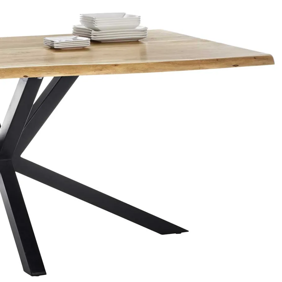 New Wohnen 3 Größen Esszimmer Tisch mit Baumkante Akazie - Fornax