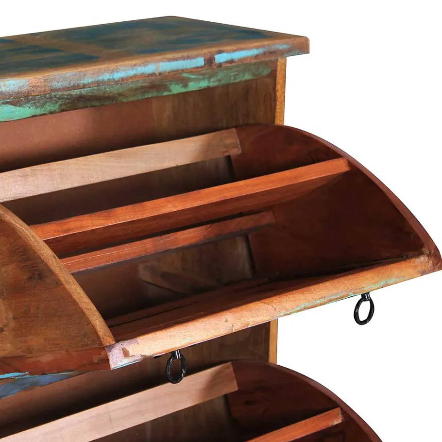 Discount Wohnen 3 Klappen Schuhkommode im Shabby Chic - Jamaica