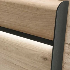 New Wohnen 4 Längen Doppelbett mit Beleuchtung LED - Licruva II