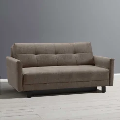 Discount Wohnen 2 Personen Schlafcouch in Dunkelbraun - Jaxta