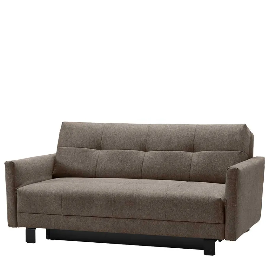 Discount Wohnen 2 Personen Schlafcouch in Dunkelbraun - Jaxta