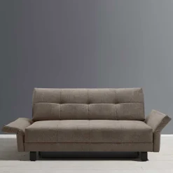 Discount Wohnen 2 Personen Schlafcouch in Dunkelbraun - Jaxta