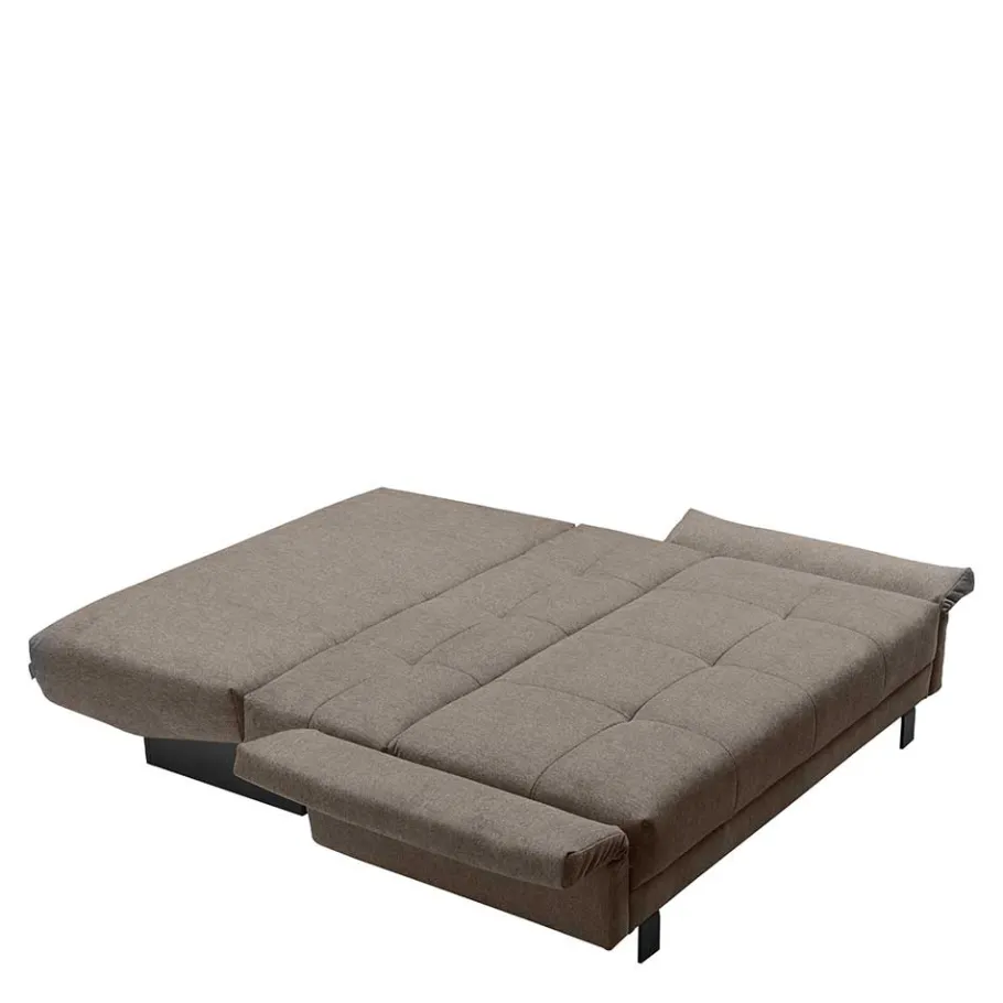 Discount Wohnen 2 Personen Schlafcouch in Dunkelbraun - Jaxta