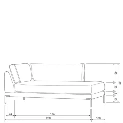 Outlet Wohnen 5 Personen Wohnlandschaft modular - Ravonia (fünfteilig)