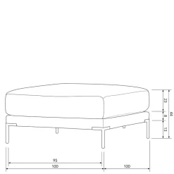 Outlet Wohnen 5 Personen Wohnlandschaft modular - Ravonia (fünfteilig)