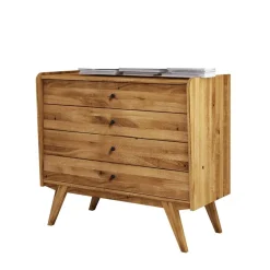 Outlet Wohnen 4 Schubladen Kommode im Midcentury Design - Hardus