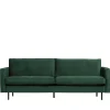 Online Wohnen 3 Sitzer Sofa in Dunkelgrün Samtstoff - Distroit