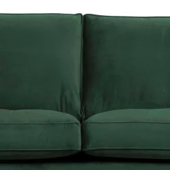 Online Wohnen 3 Sitzer Sofa in Dunkelgrün Samtstoff - Distroit