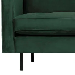 Online Wohnen 3 Sitzer Sofa in Dunkelgrün Samtstoff - Distroit