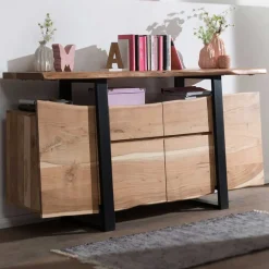 Online Wohnen Abgefahrenes Design Sideboard aus Akazie - Lussina