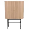 Online Wohnen Abgerundetes Skandi Highboard in White Wash Eiche - Borey