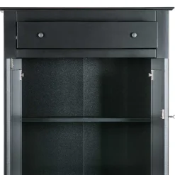 Sale Wohnen Abschließbare Vertiko Kommode in Schwarz - Wins