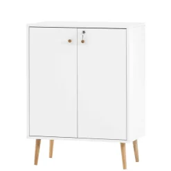 New Wohnen Abschließbarer Aktenschrank im Skandi Design - Niuna